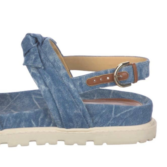 Alexandre Birman Clarita Sport Tractor Denim Blue US Size 10.5 Made in Brazil. - Picture 5 of 12